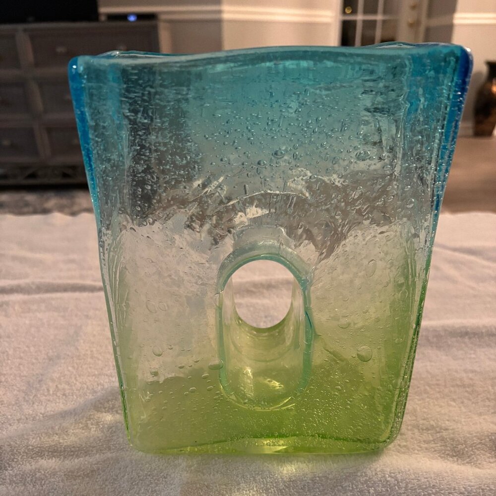hand blown glass vase